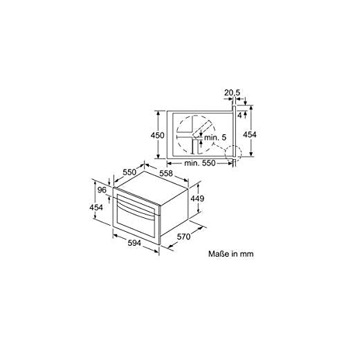 NEFF C1CMG84N0, N 50, Einbau Mikrowelle mit Heißluft, 45,4 x 59,4 x 57,0 cm (H x B x T), 44 l, Grill, 15 Automatikprogramme, Easy Clean, Edelstahl