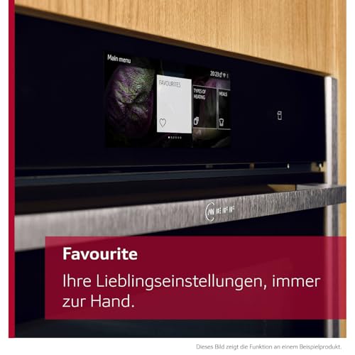 NEFF C24MS31N0, N90, Compact-Backofen mit Mikrowelle, Made in Germany, Full Touch TFT-Display, Inverter-Technologie, Soft Open and Close, Automatikprogramme, Home Connect, 60 x 45cm, Edelstahl