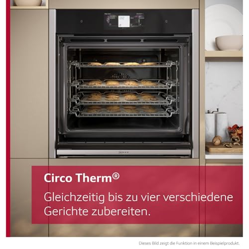 NEFF C24MS31N0, N90, Compact-Backofen mit Mikrowelle, Made in Germany, Full Touch TFT-Display, Inverter-Technologie, Soft Open and Close, Automatikprogramme, Home Connect, 60 x 45cm, Edelstahl