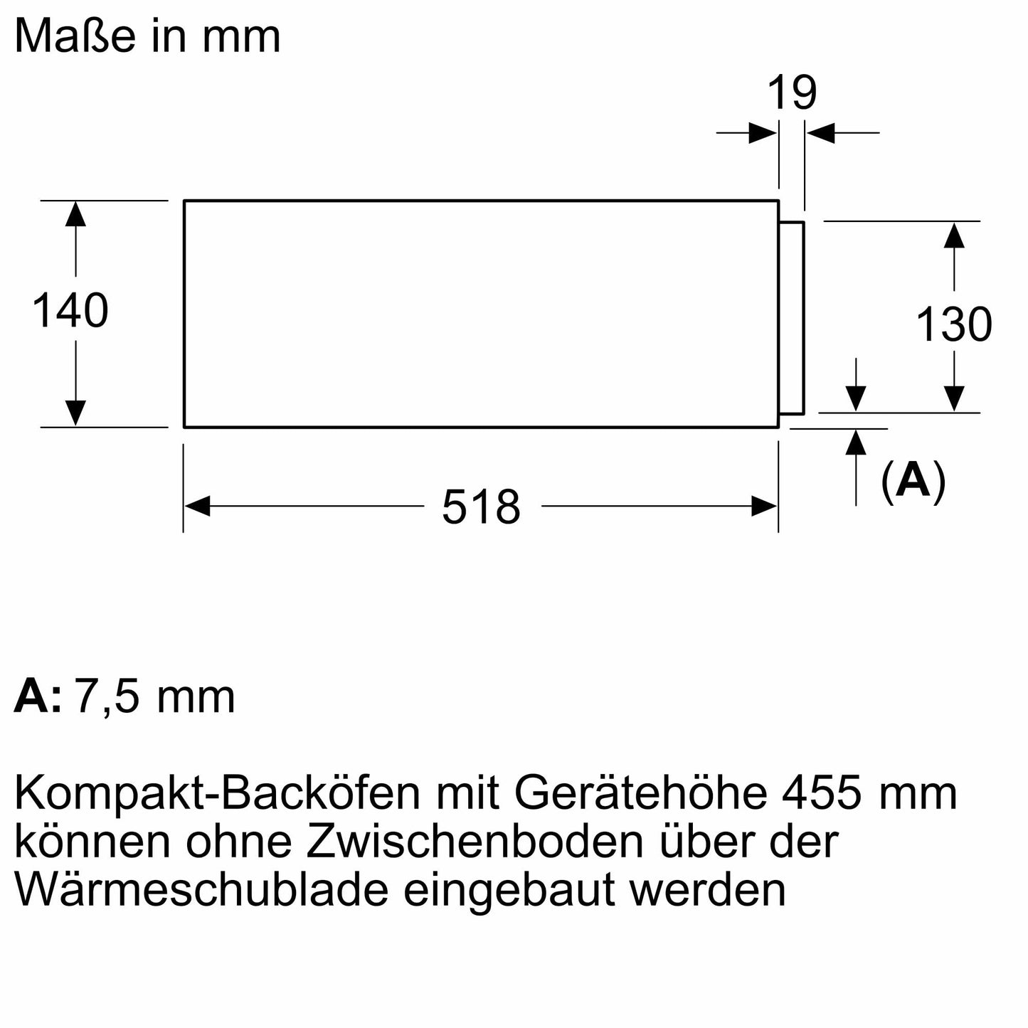 NEFF N24ZA11N1, N70, Zubehörschublade, 60 x 14 cm, Grifflos, 140 mm hoch