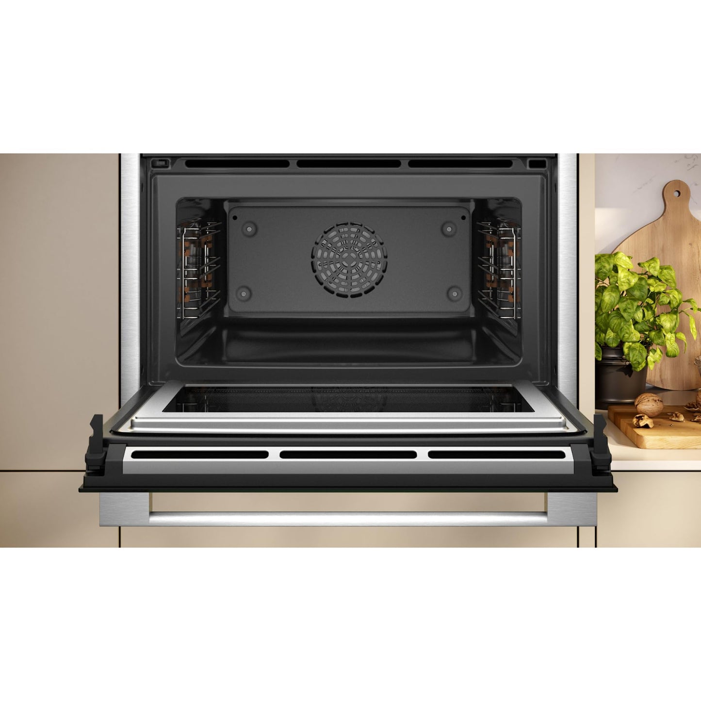 NEFF C24MS31N0, N90, Compact-Backofen mit Mikrowelle, Made in Germany, Full Touch TFT-Display, Inverter-Technologie, Soft Open and Close, Automatikprogramme, Home Connect, 60 x 45cm, Edelstahl