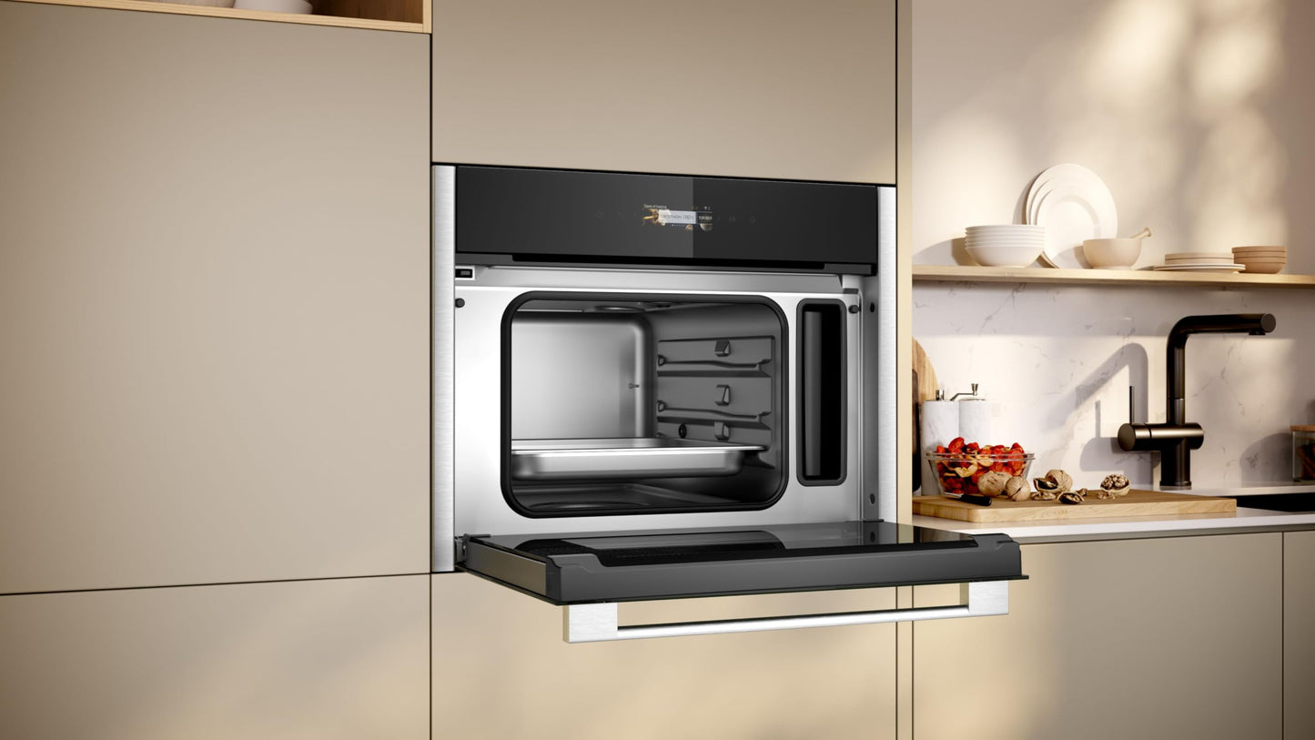 NEFF C24DR1XN0, N70, Compact-Dampfgarer, Integrierbarer Steamer, Full Touch TFT-Display, Dampfgaren, Soft Open and Close, Favoriten Einstellungen, 60 x 45cm, Edelstahl