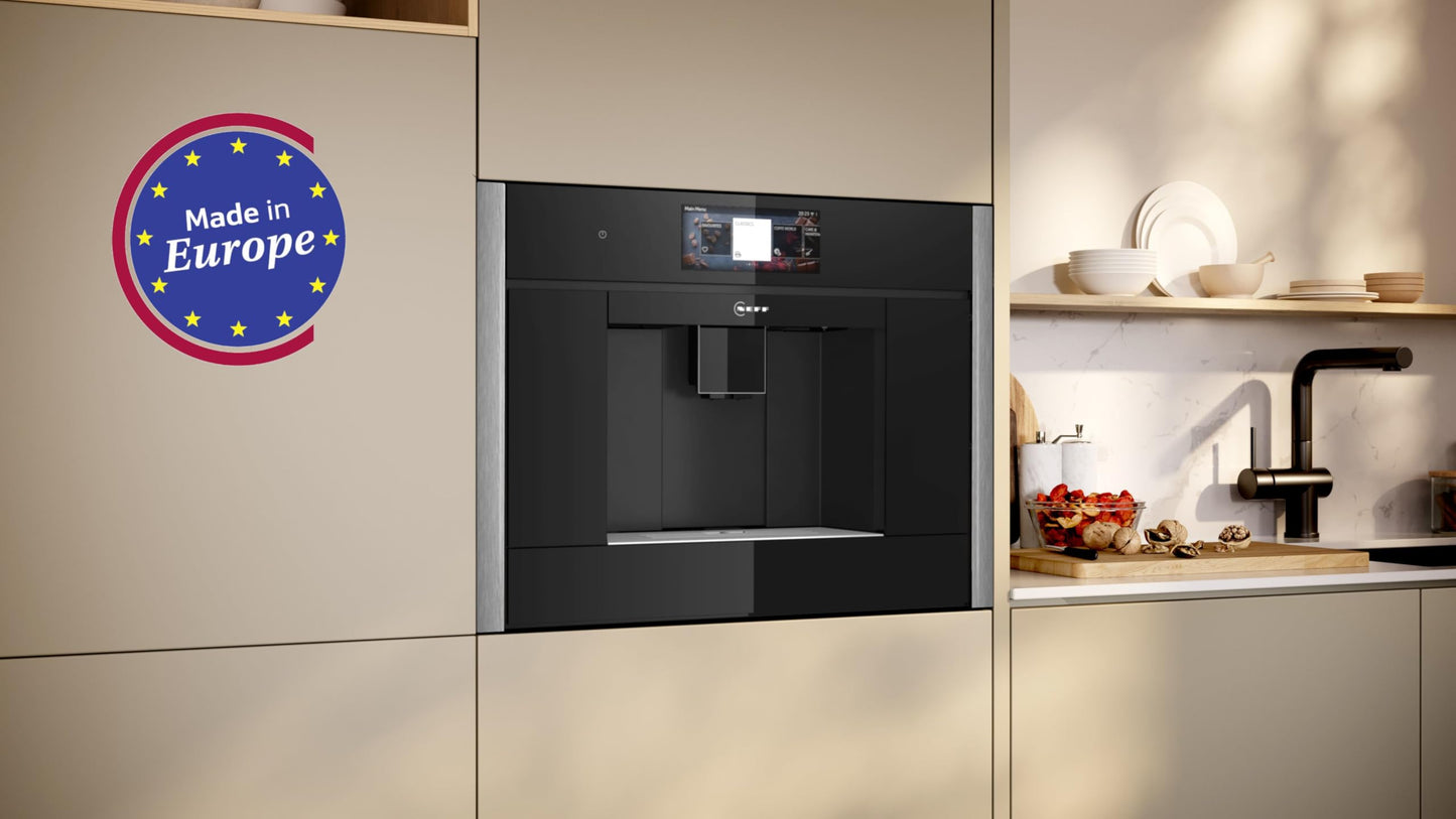 NEFF CL4TT11N0, N90, Einbau-Kaffeevollautomat, 6.8 Zoll Full Touch TFT-Farb- und Grafikdisplay