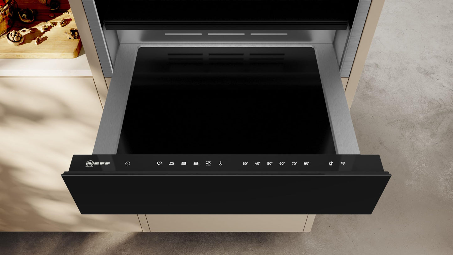 NEFF N24HA11N1, N70, Wärmeschublade, 60 x 14 cm, Edelstahl, Grifflos, 140 mm hoch