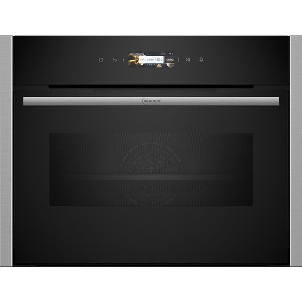NEFF C24MR21N0, N70, Compact-Backofen mit Mikrowelle, Made in Germany, Full Touch TFT-Display, Inverter-Technologie, Soft Open and Close, Favorit-Funktion, Home Connect, 60 x 45cm, Edelstahl
