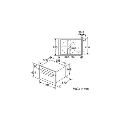 NEFF C1CMG84N0, N 50, Einbau Mikrowelle mit Heißluft, 45,4 x 59,4 x 57,0 cm (H x B x T), 44 l, Grill, 15 Automatikprogramme, Easy Clean, Edelstahl