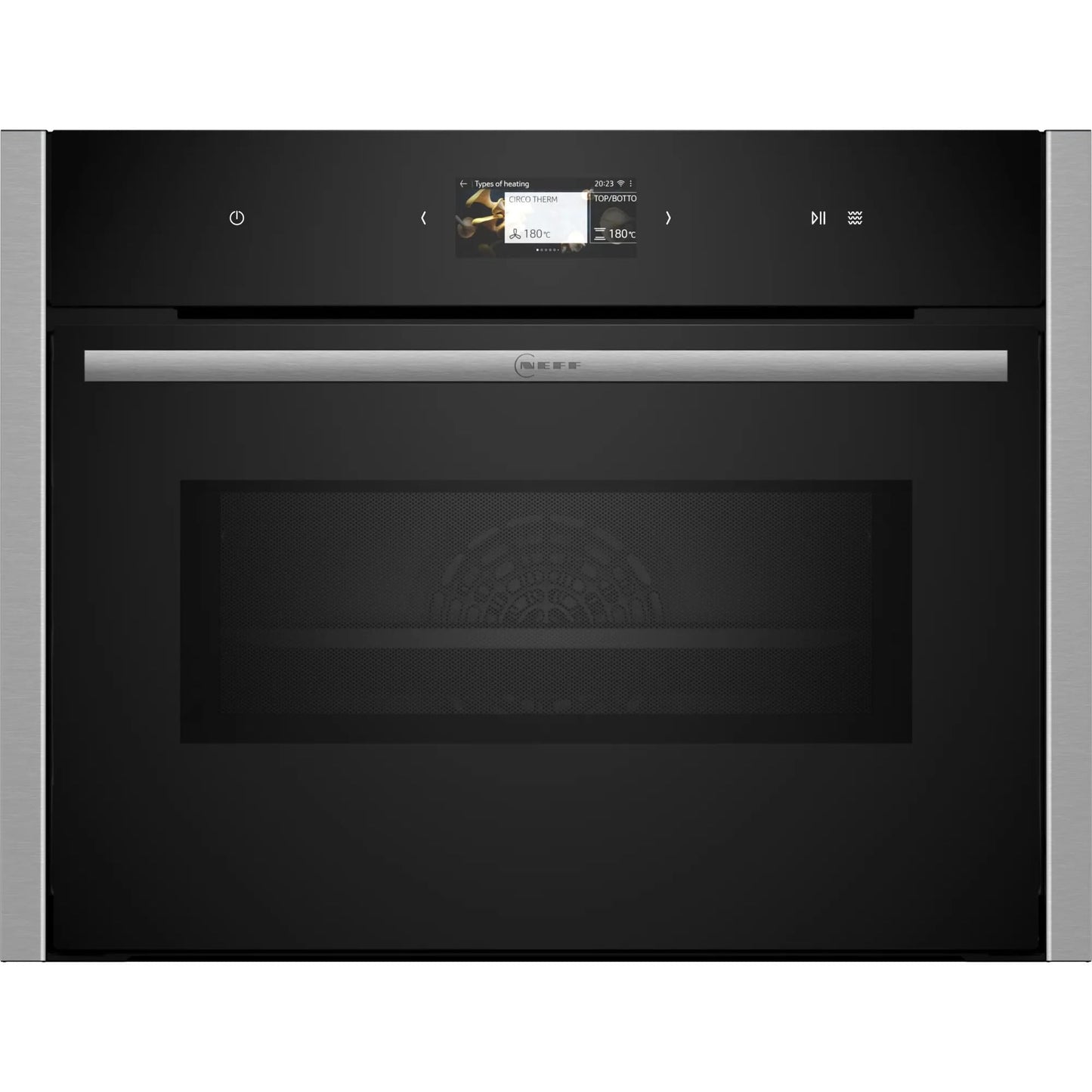 NEFF C24MS31N0, N90, Compact-Backofen mit Mikrowelle, Made in Germany, Full Touch TFT-Display, Inverter-Technologie, Soft Open and Close, Automatikprogramme, Home Connect, 60 x 45cm, Edelstahl