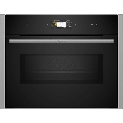 NEFF C24MS31N0, N90, Compact-Backofen mit Mikrowelle, Made in Germany, Full Touch TFT-Display, Inverter-Technologie, Soft Open and Close, Automatikprogramme, Home Connect, 60 x 45cm, Edelstahl