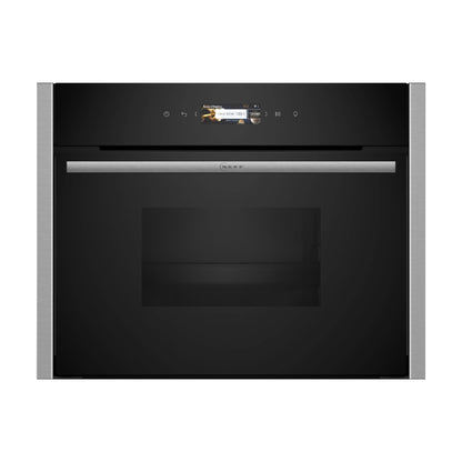 NEFF C24DR1XN0, N70, Compact-Dampfgarer, Integrierbarer Steamer, Full Touch TFT-Display, Dampfgaren, Soft Open and Close, Favoriten Einstellungen, 60 x 45cm, Edelstahl