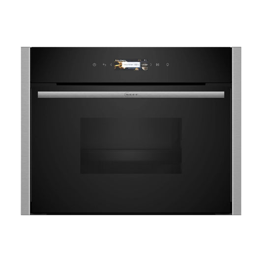 NEFF C24DR1XN0, N70, Compact-Dampfgarer, Integrierbarer Steamer, Full Touch TFT-Display, Dampfgaren, Soft Open and Close, Favoriten Einstellungen, 60 x 45cm, Edelstahl