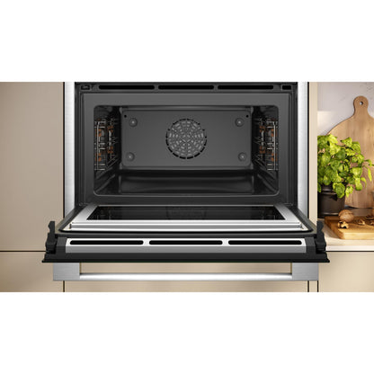 NEFF C24MS31N0, N90, Compact-Backofen mit Mikrowelle, Made in Germany, Full Touch TFT-Display, Inverter-Technologie, Soft Open and Close, Automatikprogramme, Home Connect, 60 x 45cm, Edelstahl