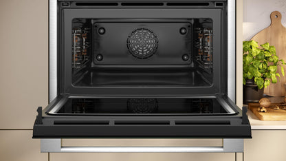 NEFF C24MR21N0, N70, Compact-Backofen mit Mikrowelle, Made in Germany, Full Touch TFT-Display, Inverter-Technologie, Soft Open and Close, Favorit-Funktion, Home Connect, 60 x 45cm, Edelstahl